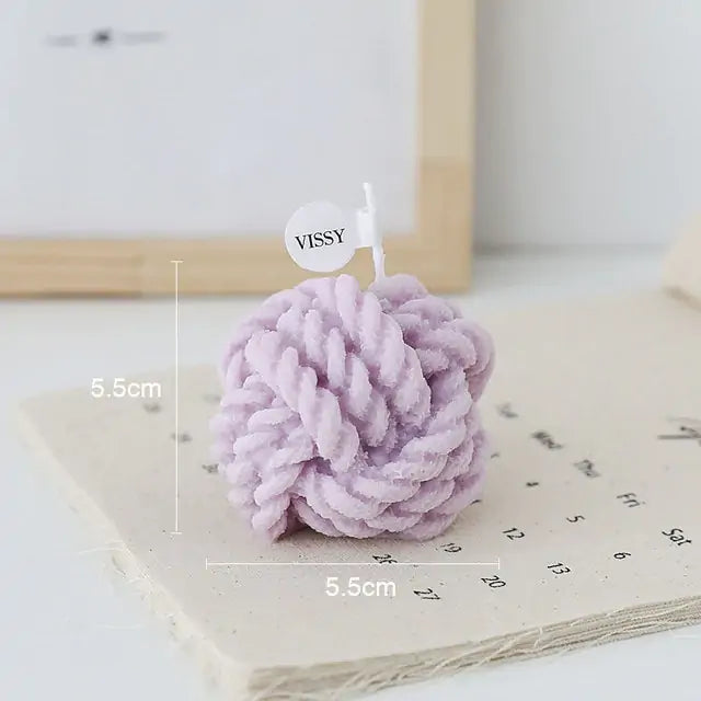 Handmade Novelty - Wool Ball Candle