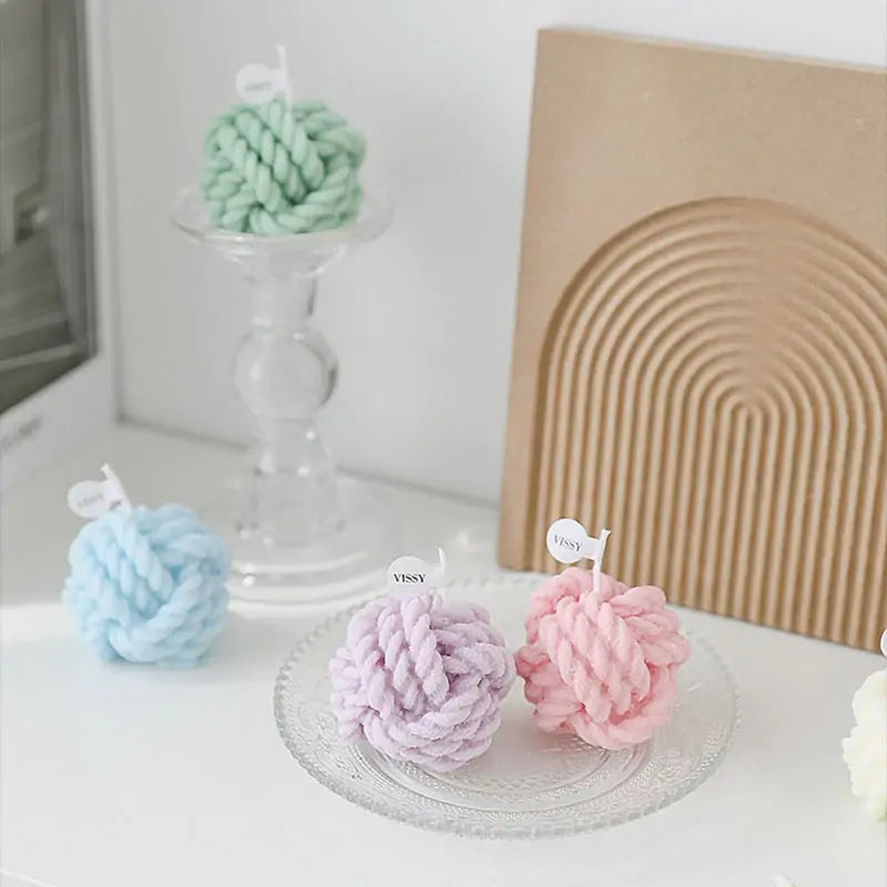 Handmade Novelty - Wool Ball Candle