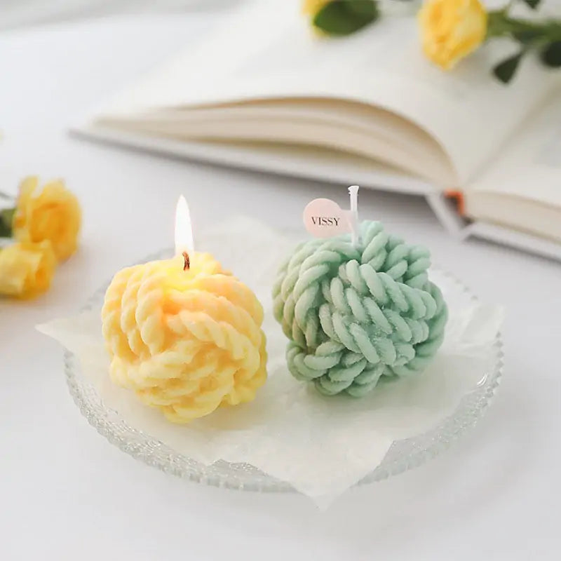 Handmade Novelty - Wool Ball Candle