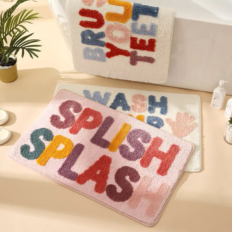 Funky Kids Bathroom Rugs Non-Slip