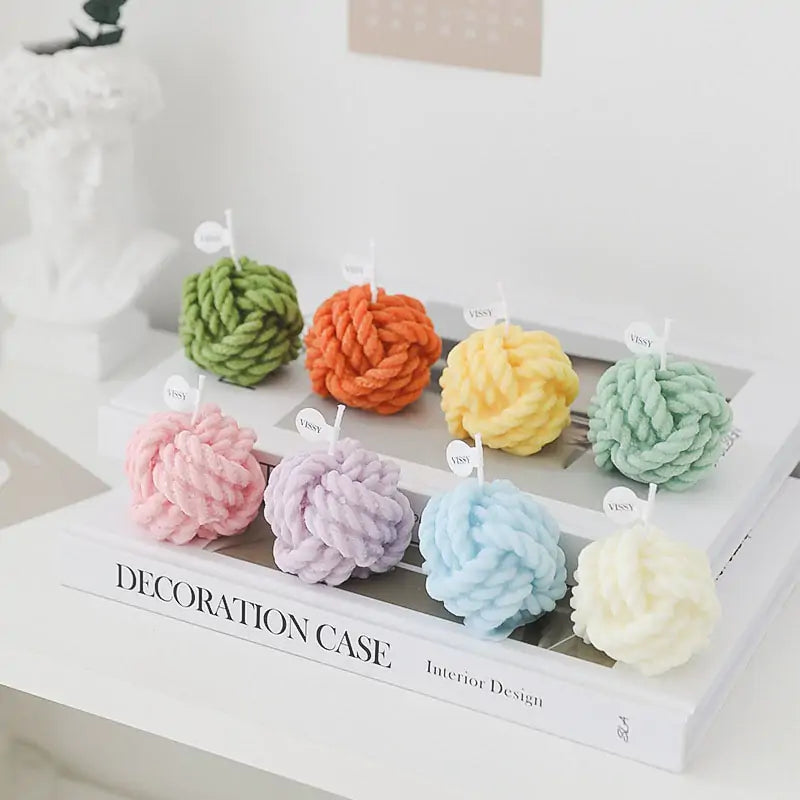 Handmade Novelty - Wool Ball Candle