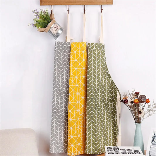 Stylish Cotton Linen Apron