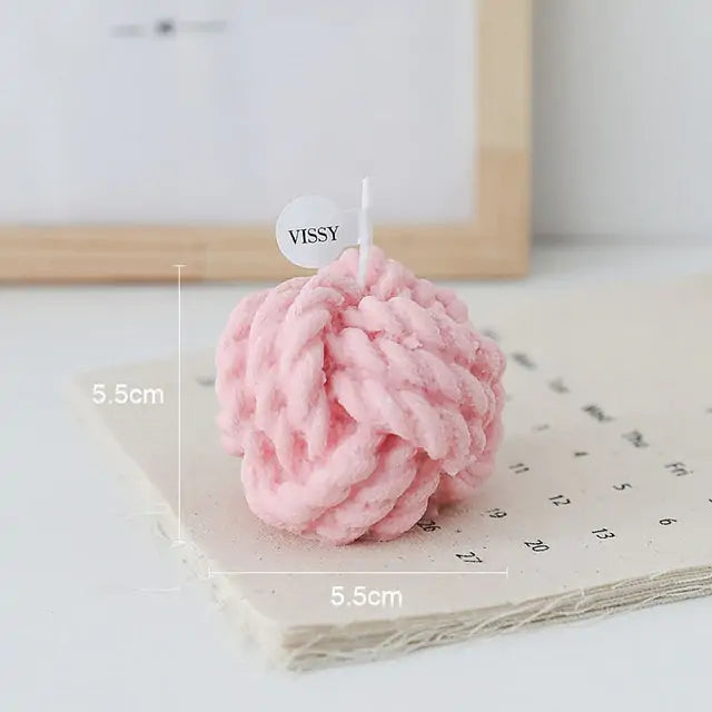 Handmade Novelty - Wool Ball Candle