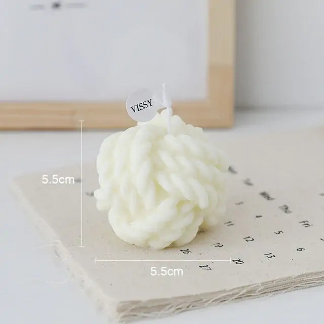 Handmade Novelty - Wool Ball Candle